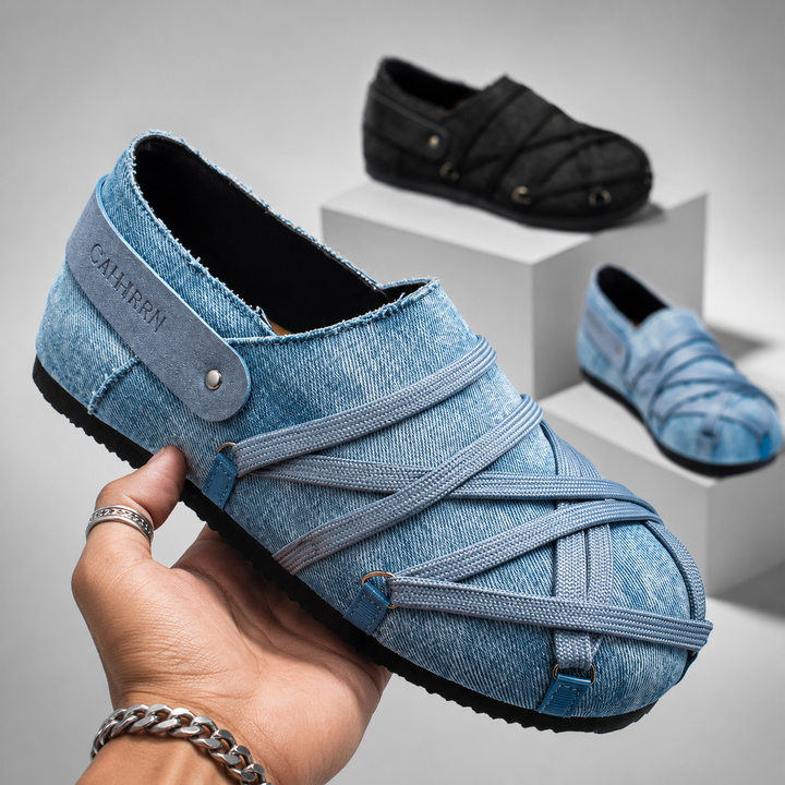 Wexlano Cross-Strap Canvas Sneakers