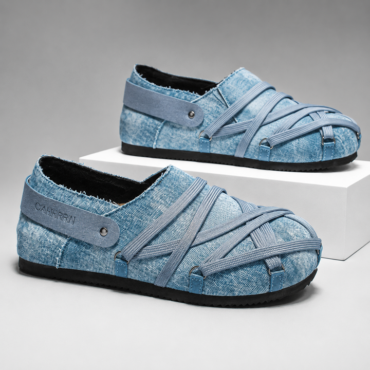 Wexlano Cross-Strap Canvas Sneakers