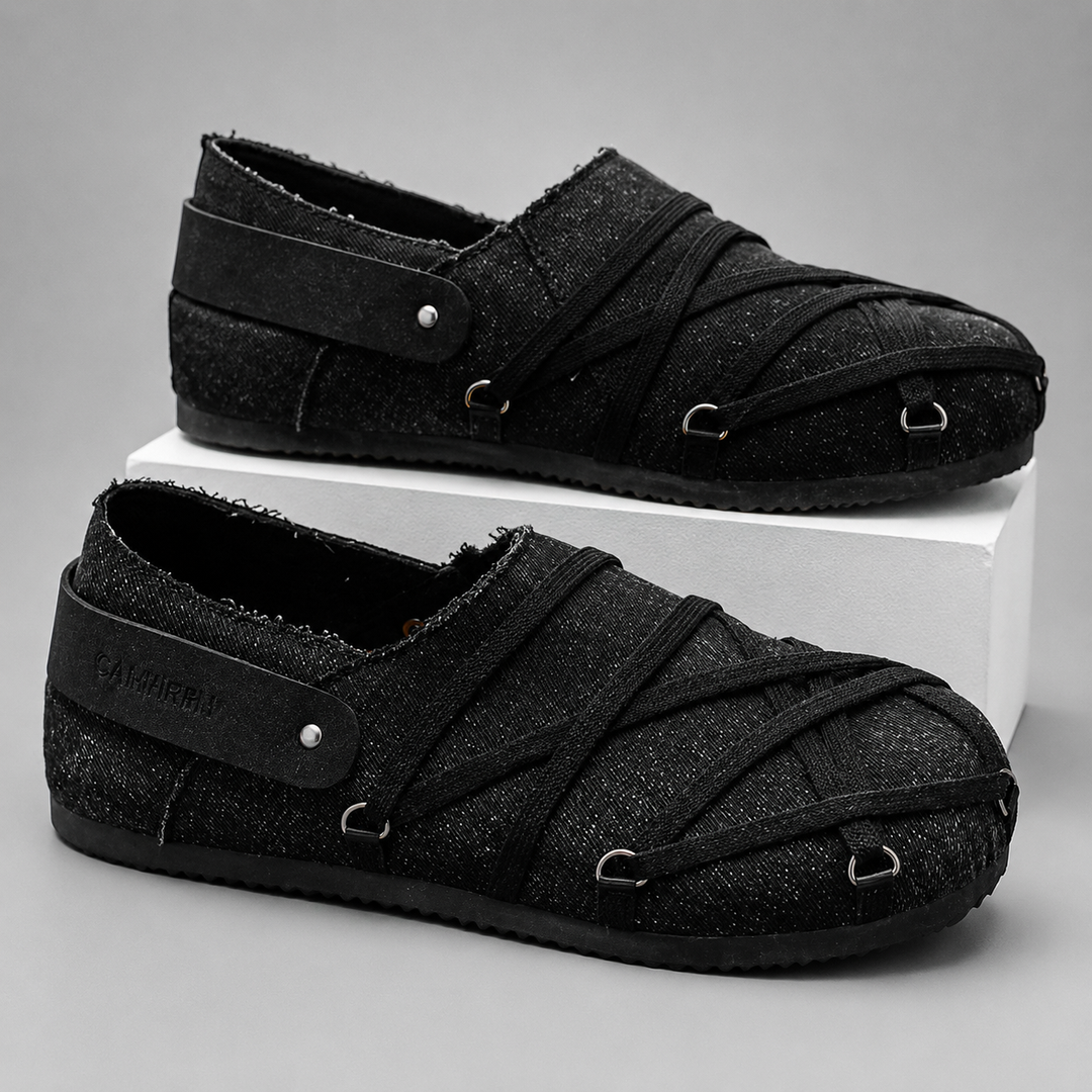 Wexlano Cross-Strap Canvas Sneakers