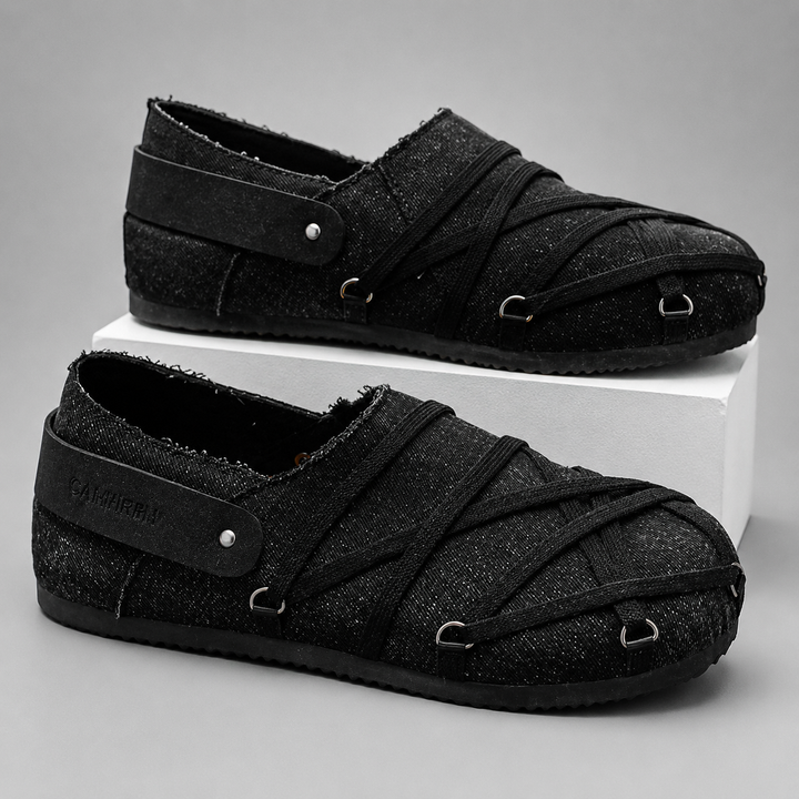 Wexlano Cross-Strap Canvas Sneakers