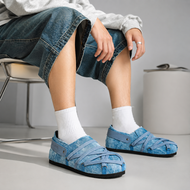Wexlano Cross-Strap Canvas Sneakers