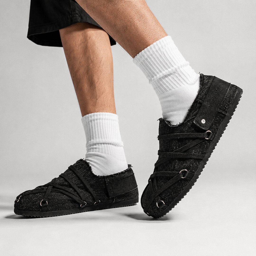 Wexlano Cross-Strap Canvas Sneakers