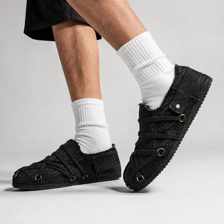 Wexlano Cross-Strap Canvas Sneakers
