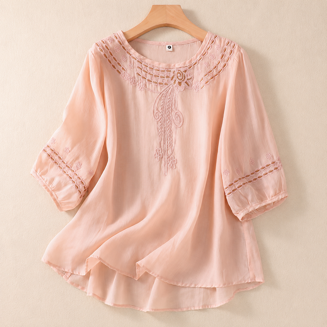 Wystelle Cotton-Linen Blouse