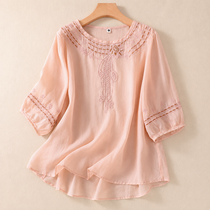 Wystelle Cotton-Linen Blouse