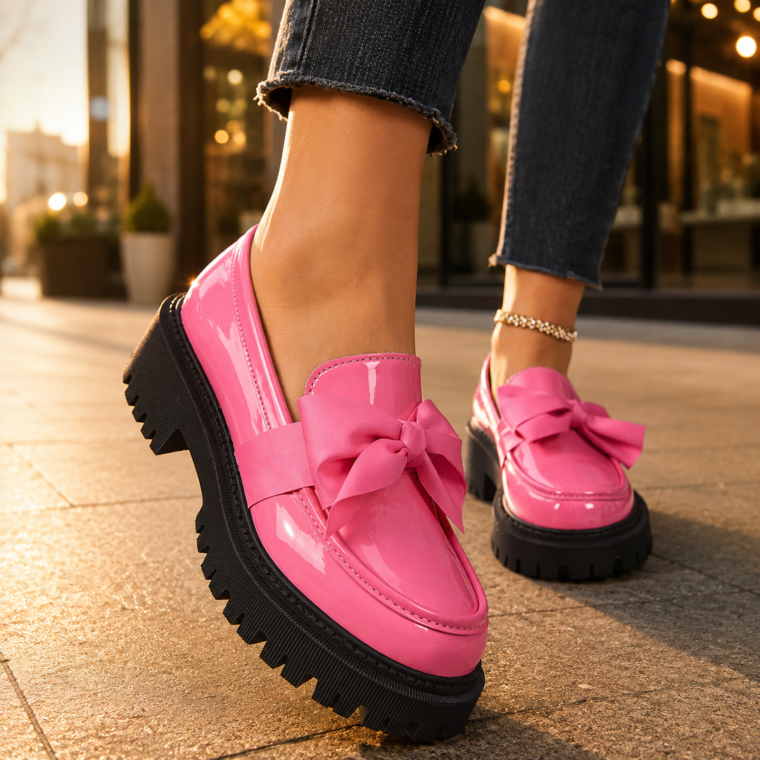 Odette Bow Platform Loafers