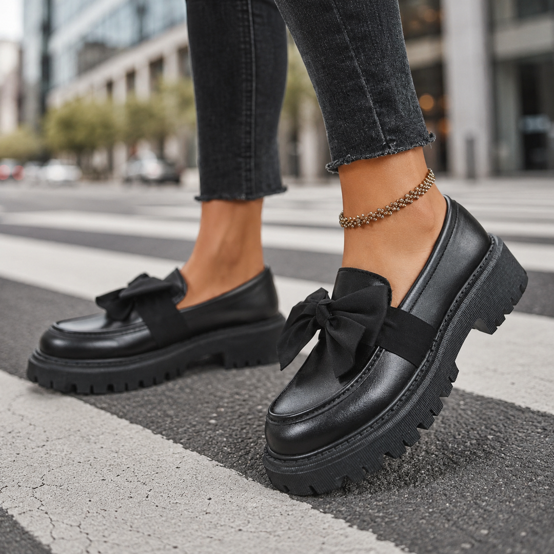 Odette Bow Platform Loafers