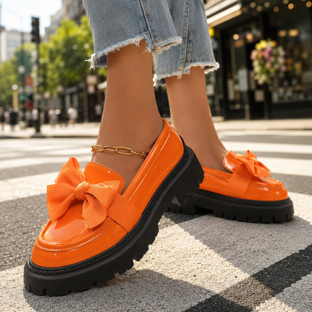 Odette Bow Platform Loafers