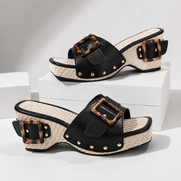 Amara Buckle Platform Sandals