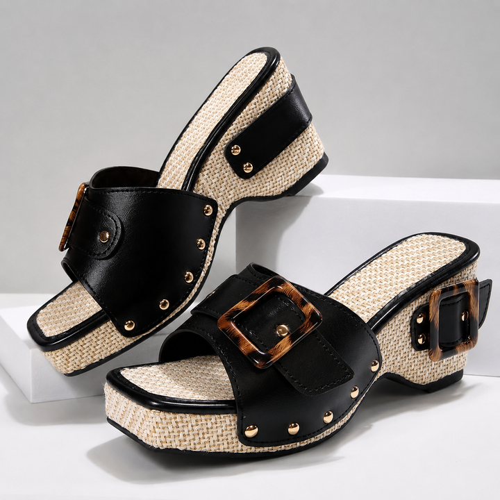 Amara Buckle Platform Sandals