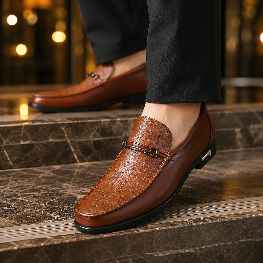 Rocco Textured Bit Loafers