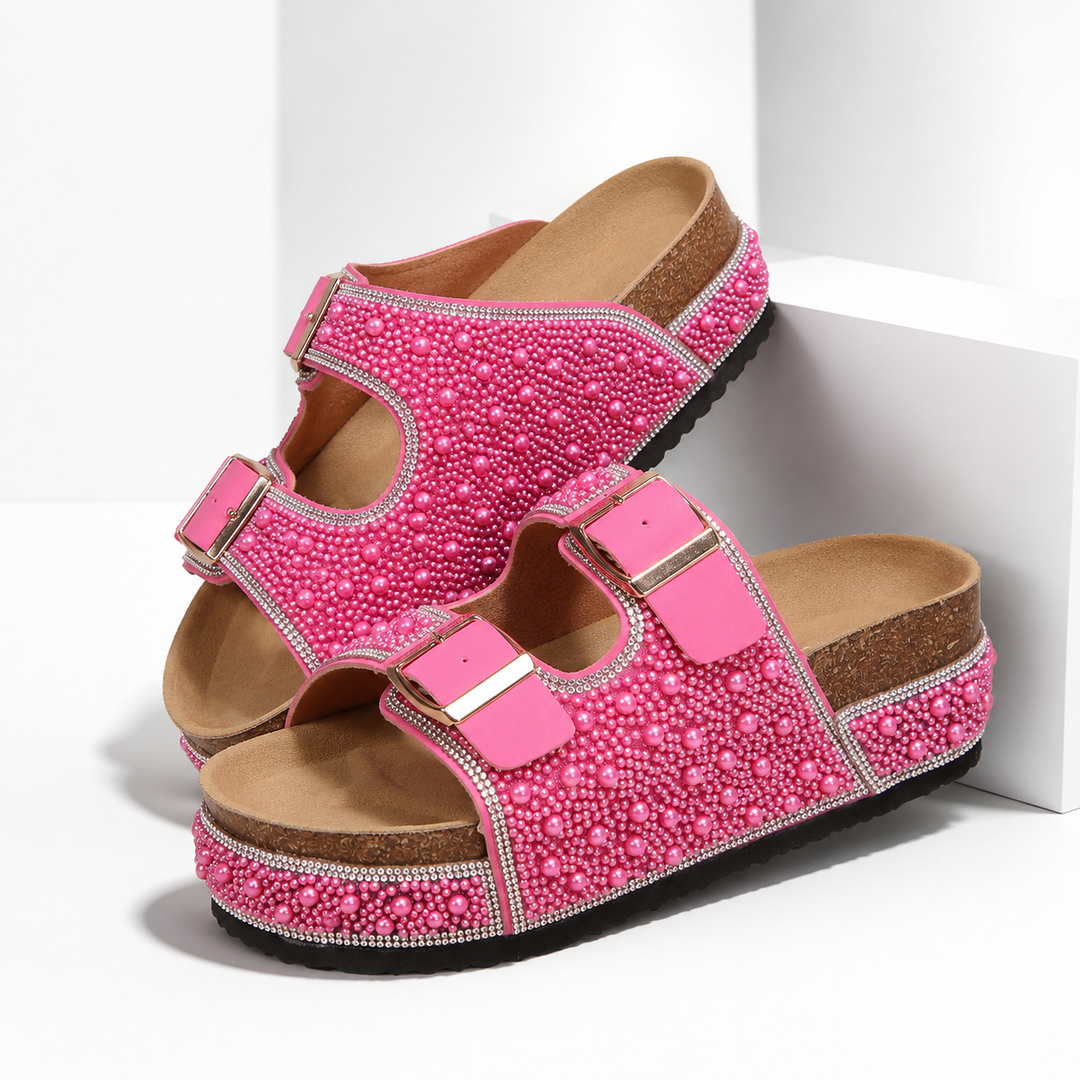 Elvane Pearl Platform Sandals