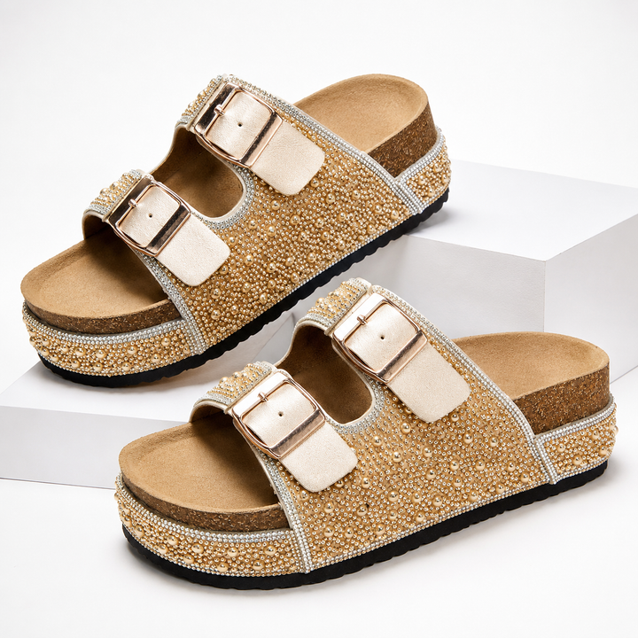 Elvane Pearl Platform Sandals