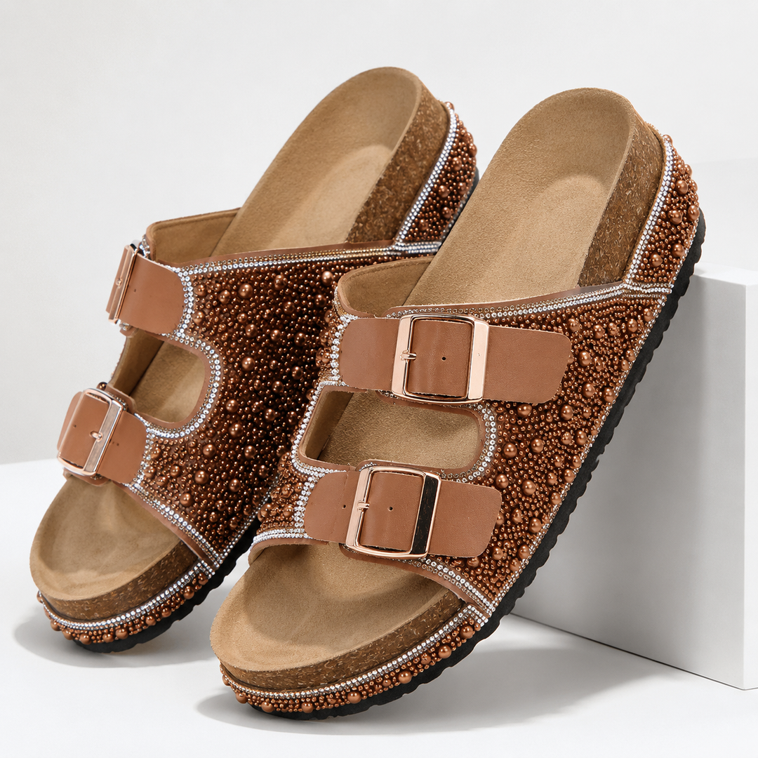 Elvane Pearl Platform Sandals