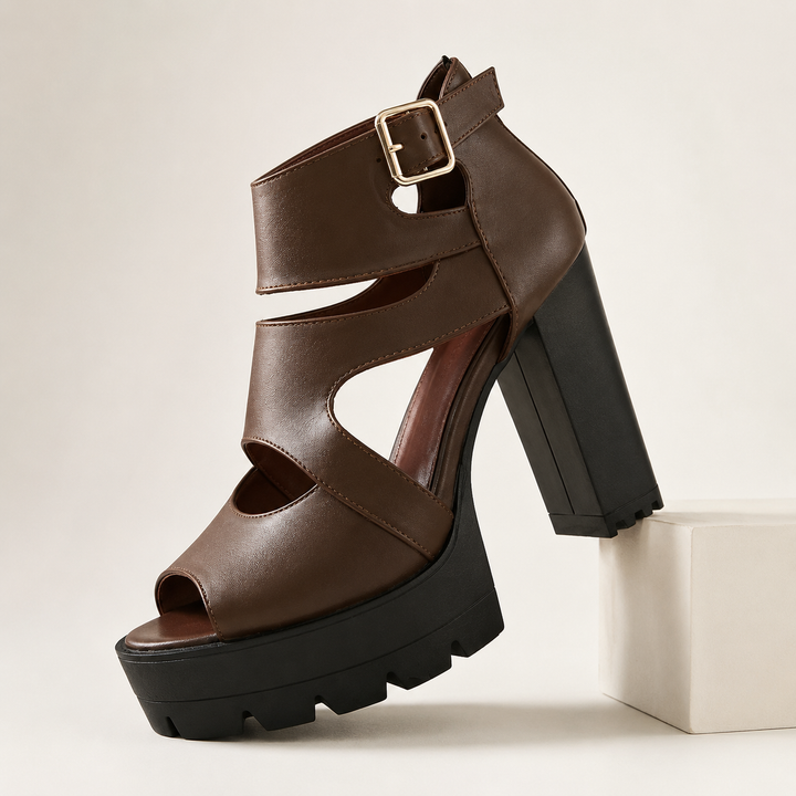 Ezara Cutout Platform Heels