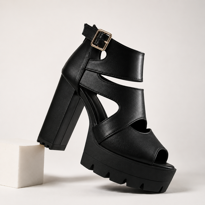 Ezara Cutout Platform Heels