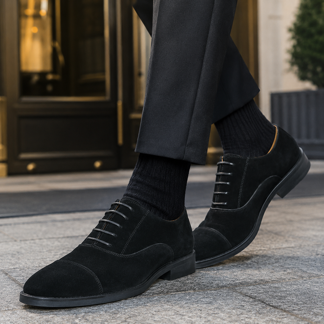 Marendo Suede Cap-Toe Oxfords