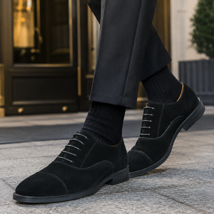 Marendo Suede Cap-Toe Oxfords