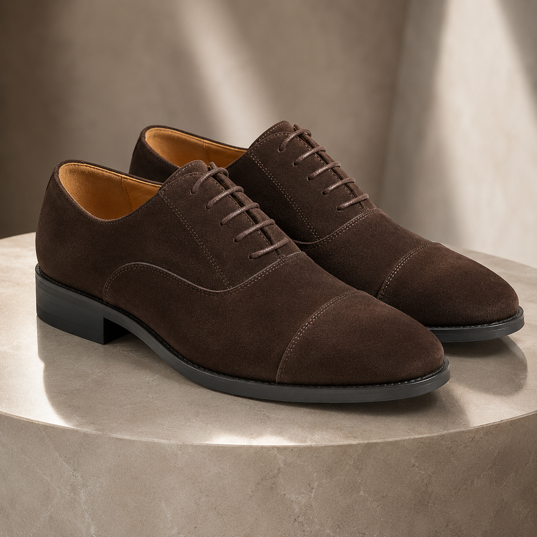 Marendo Suede Cap-Toe Oxfords