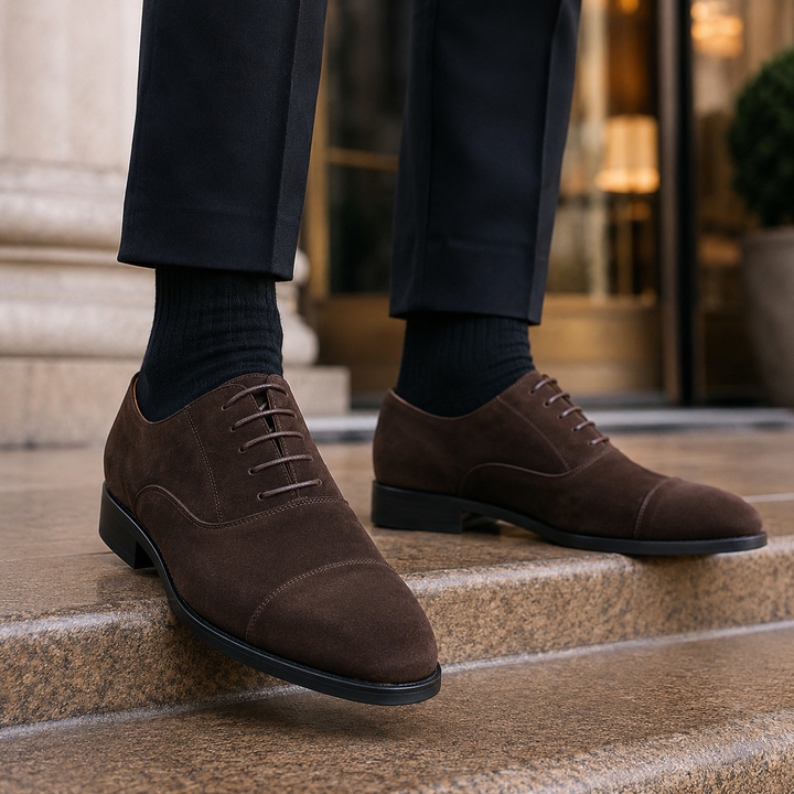 Marendo Suede Cap-Toe Oxfords