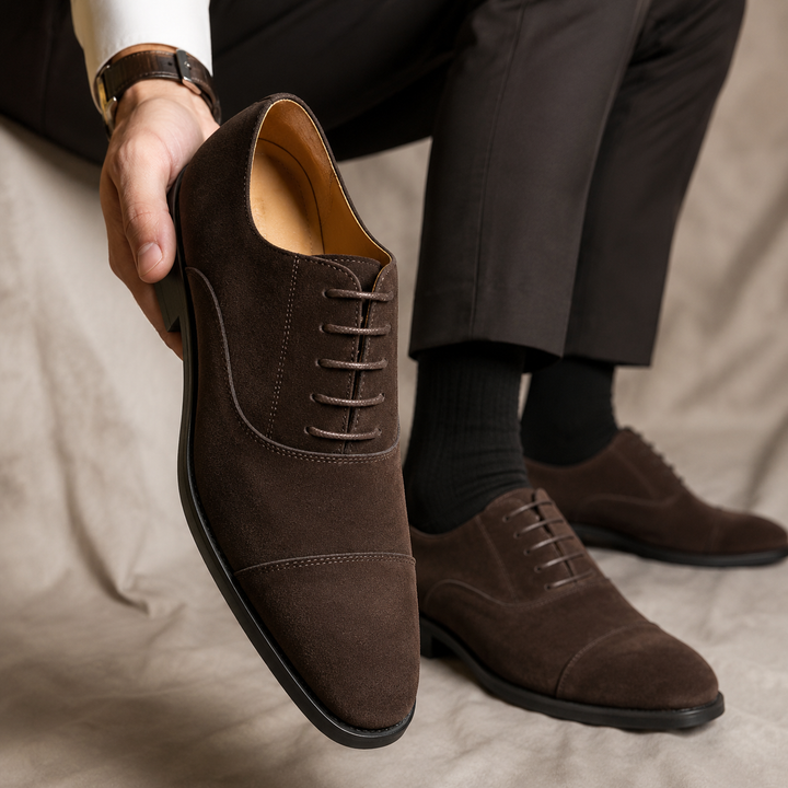 Marendo Suede Cap-Toe Oxfords