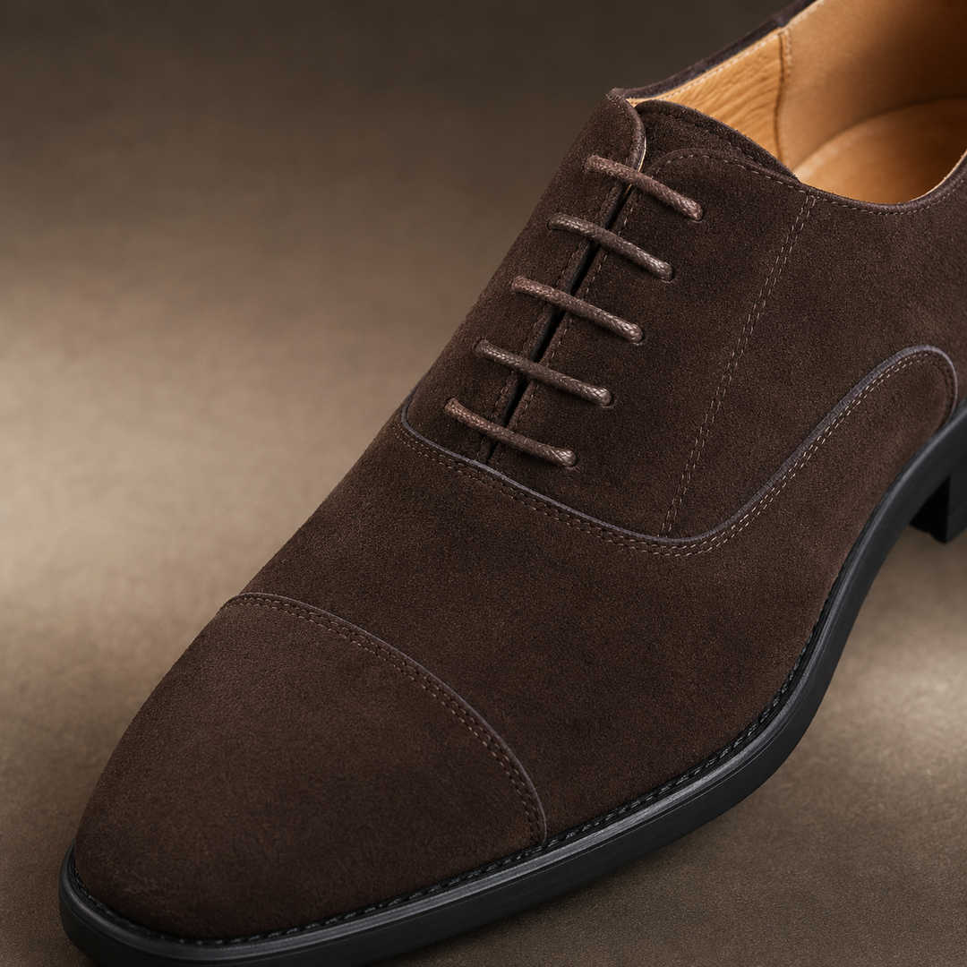 Marendo Suede Cap-Toe Oxfords