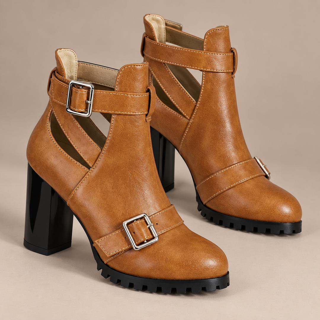 Juna Lug-Heel Ankle Boots