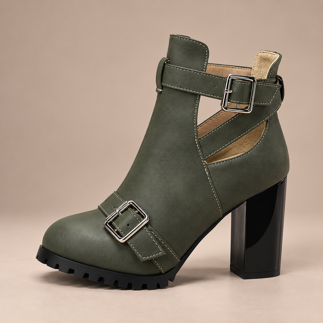Juna Lug-Heel Ankle Boots