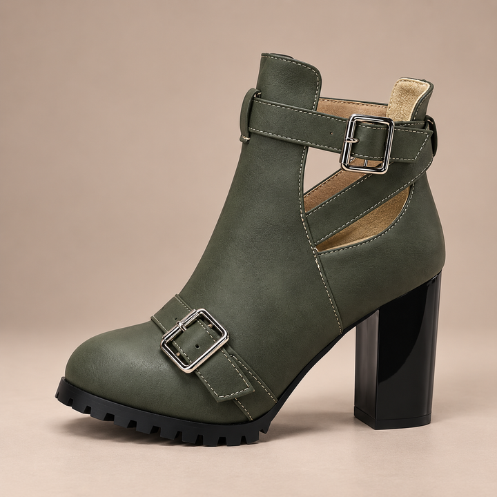 Juna Lug-Heel Ankle Boots