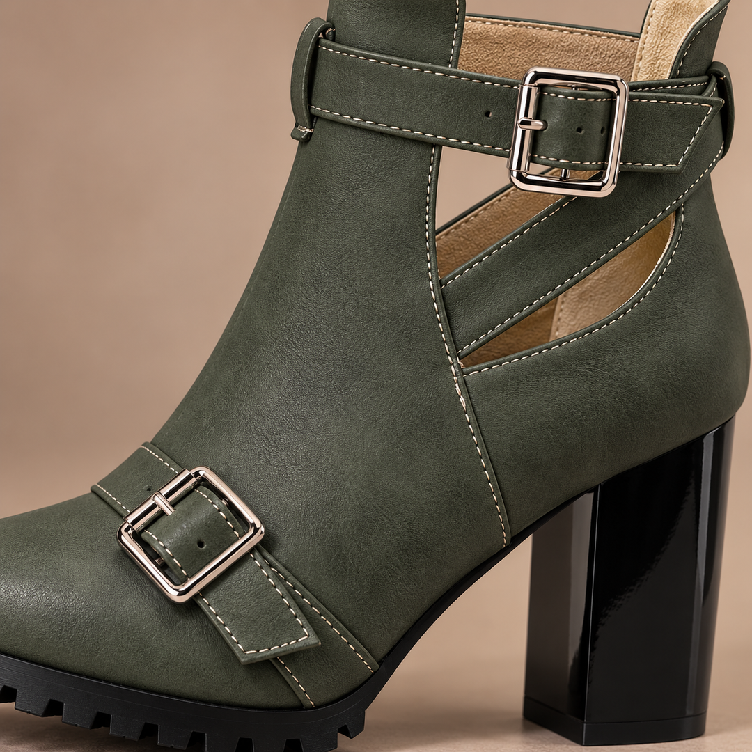 Juna Lug-Heel Ankle Boots
