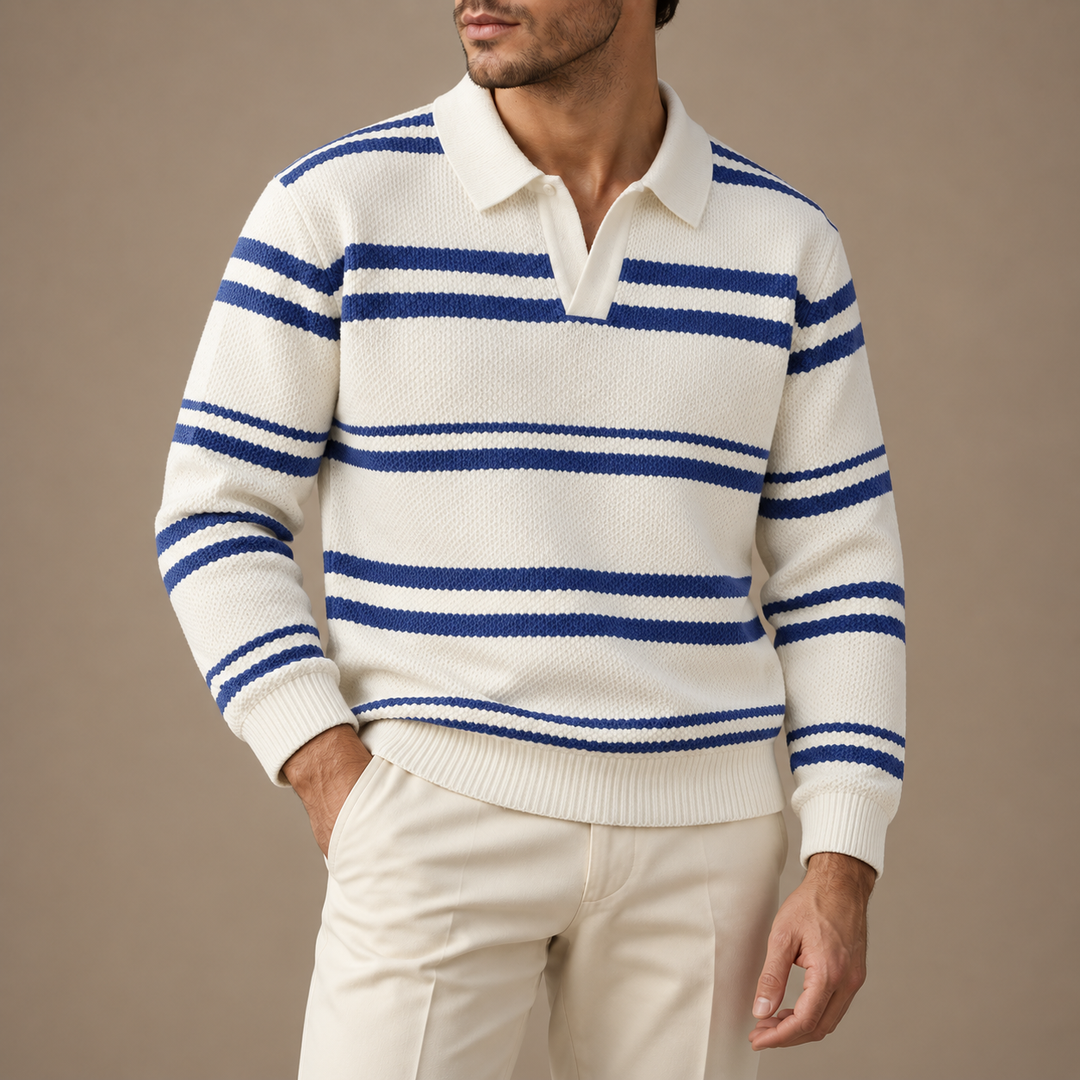Windsor Striped Knit Polo