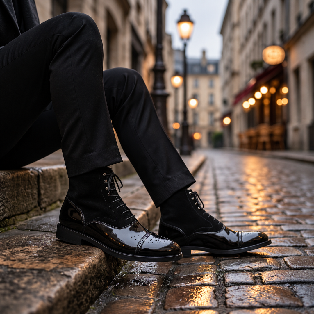 Yvano Stud-Brogue Boots