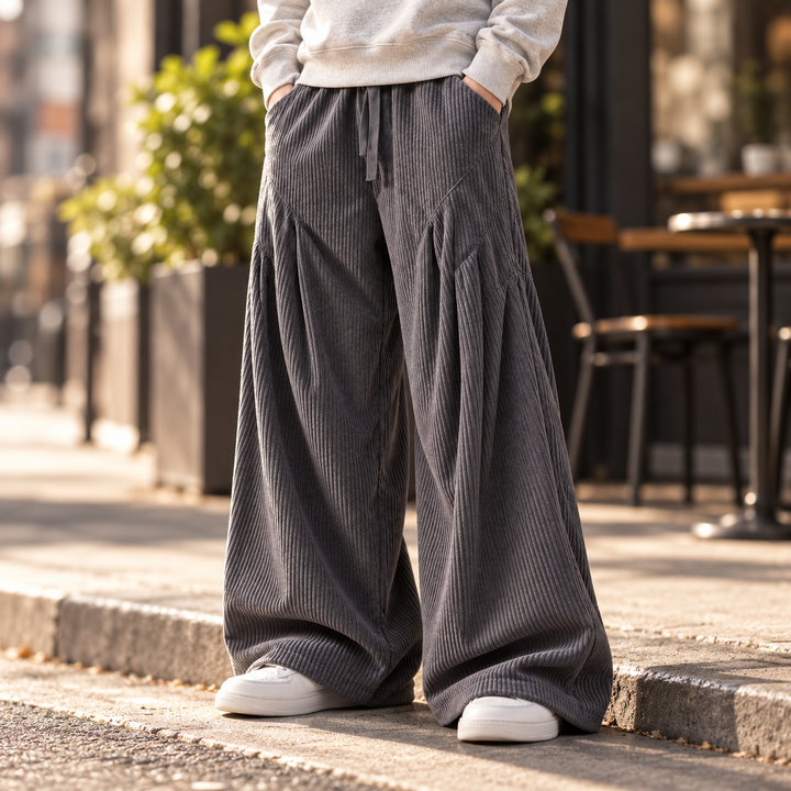 Tanner Wide-Leg Corduroy Pants