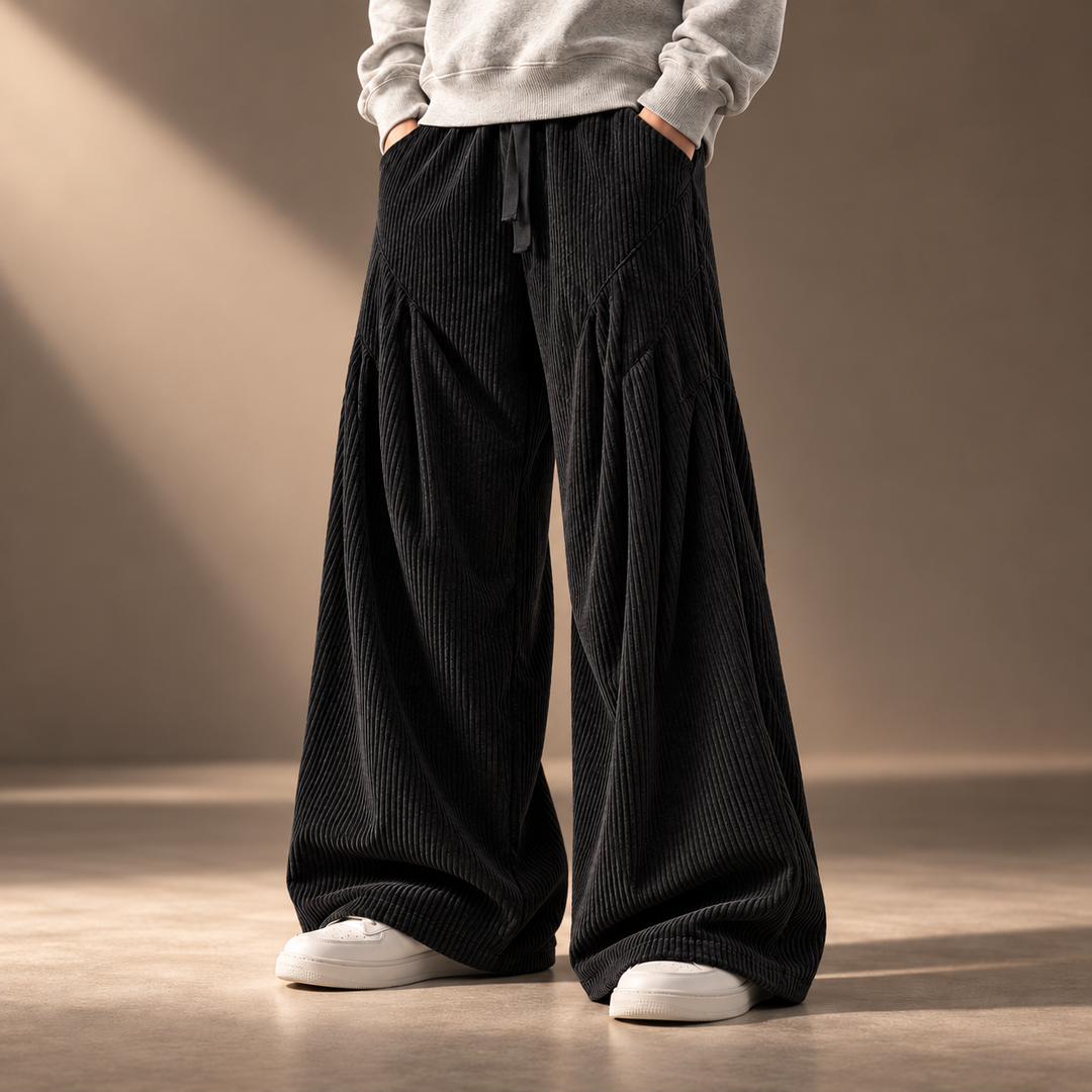 Tanner Wide-Leg Corduroy Pants