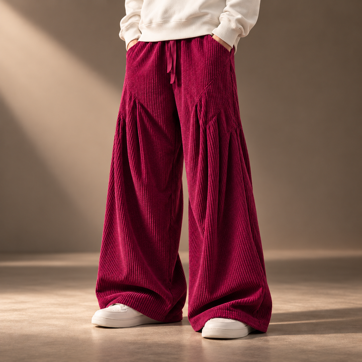 Tanner Wide-Leg Corduroy Pants