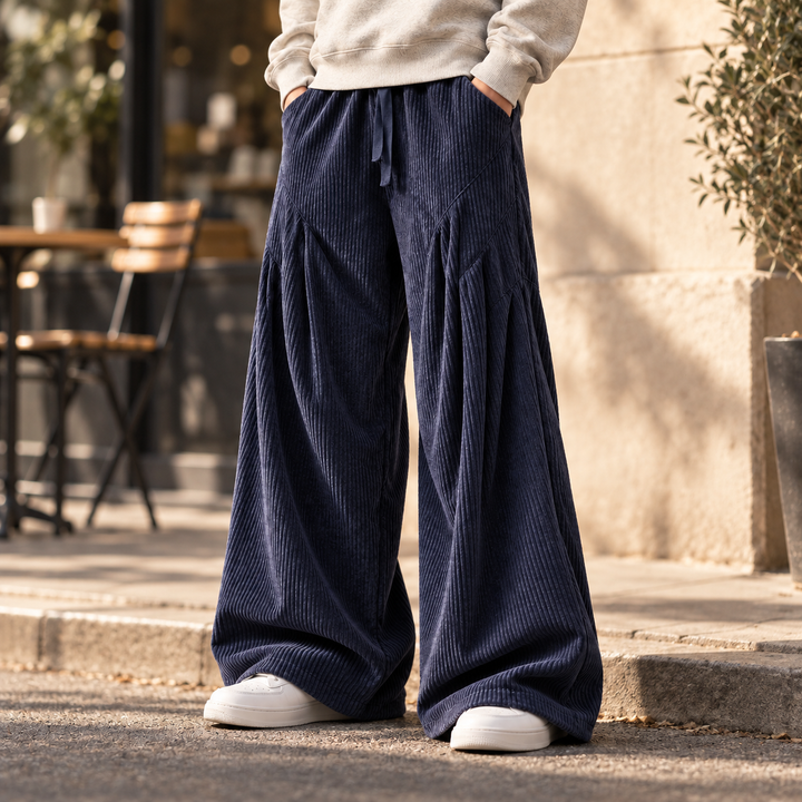 Tanner Wide-Leg Corduroy Pants