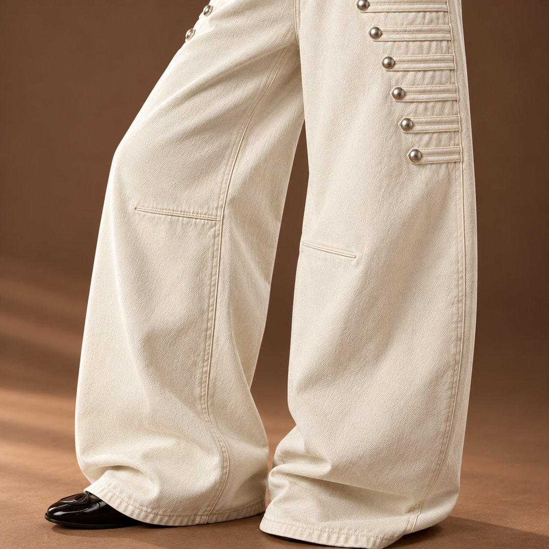 Isotta Studded Barrel Jeans