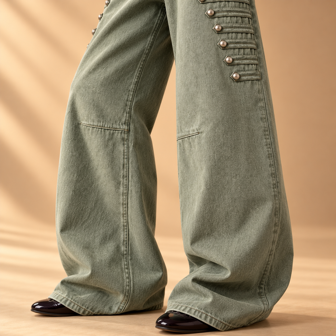 Isotta Studded Barrel Jeans