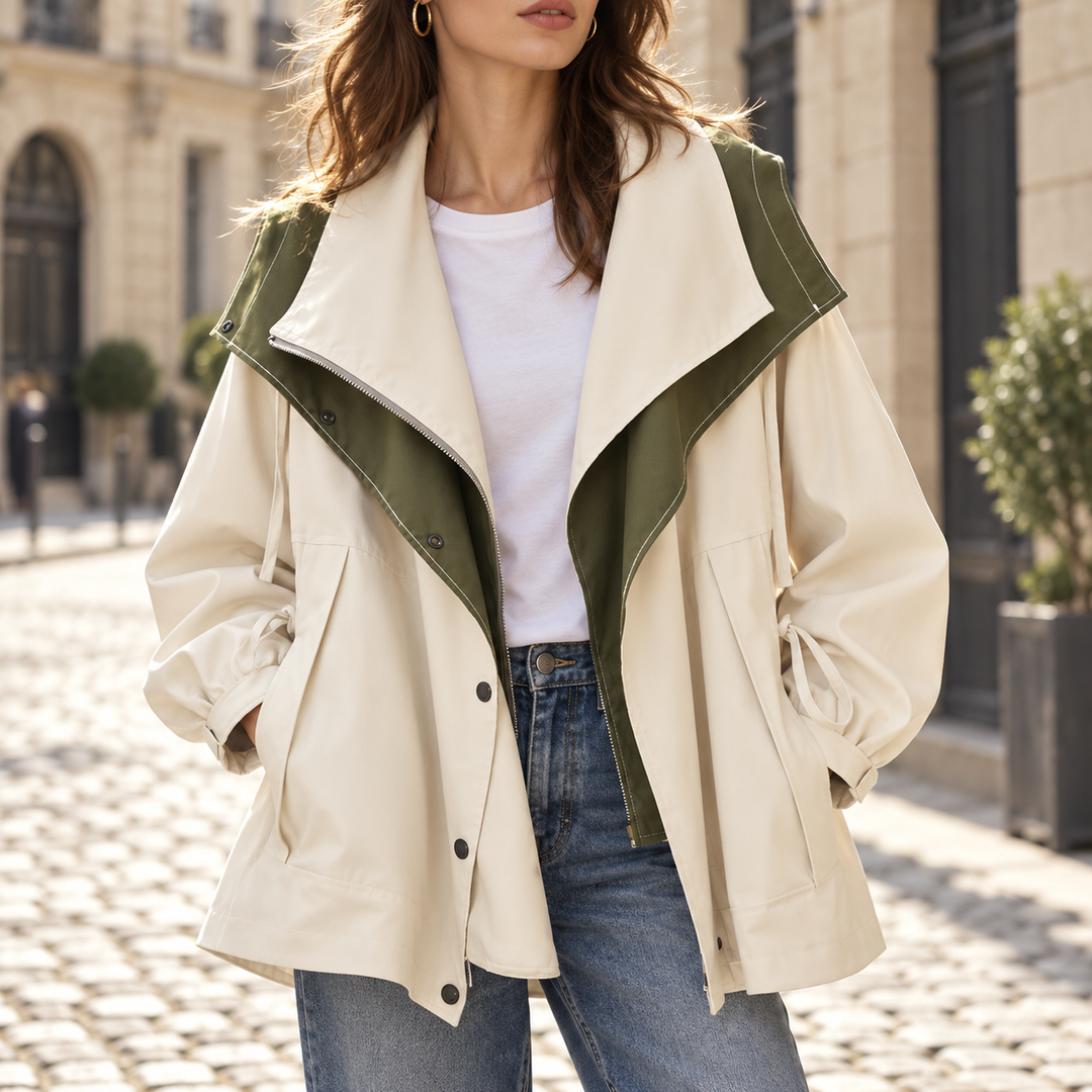 Elara Two-Tone Windbreaker