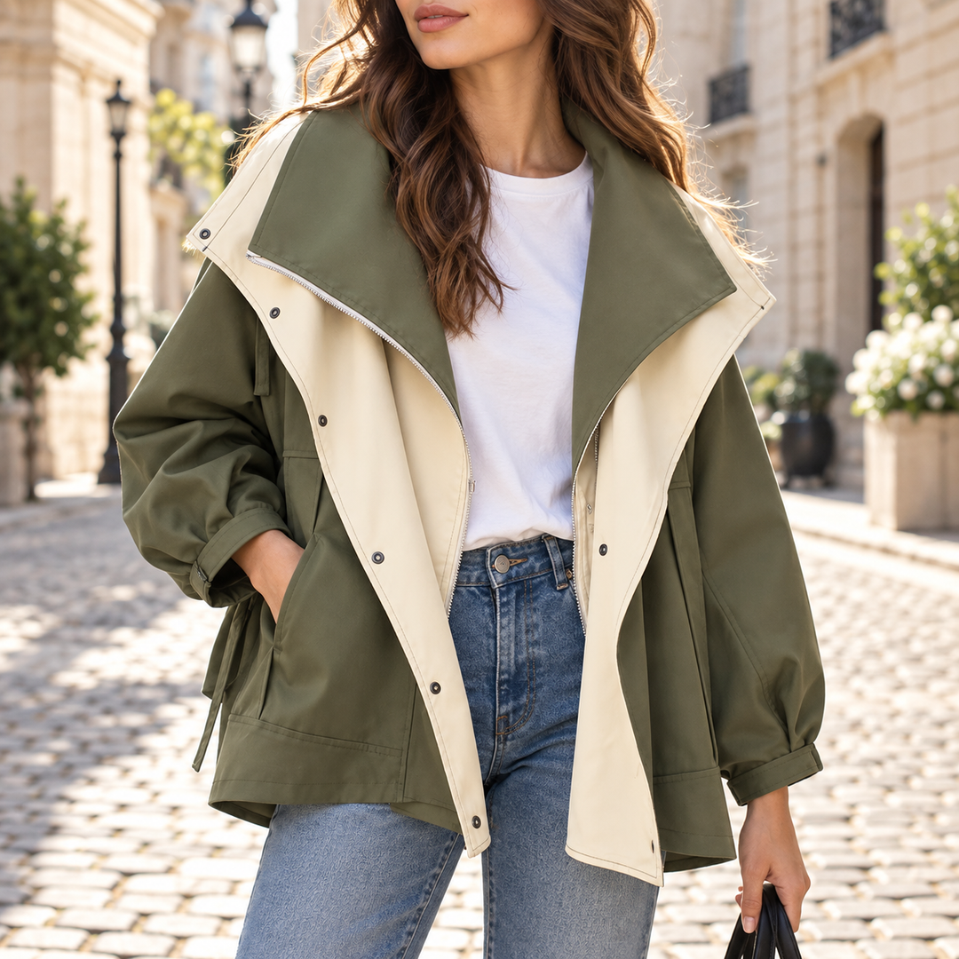 Elara Two-Tone Windbreaker