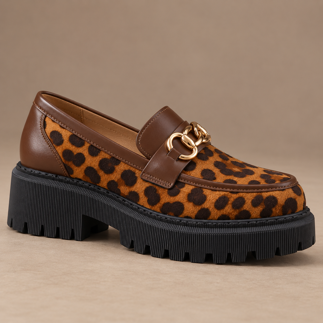 Leopard Platform Loafers
