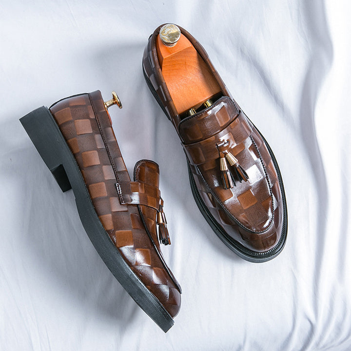 Dalton Embossed Tassel Loafers