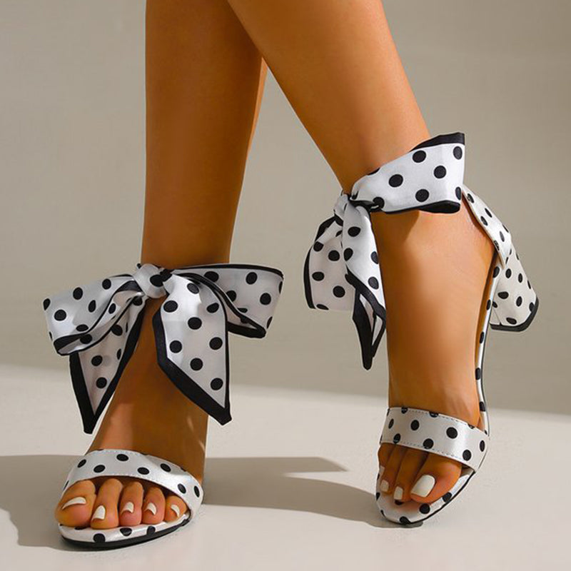 Fiora Polka Bow Sandals