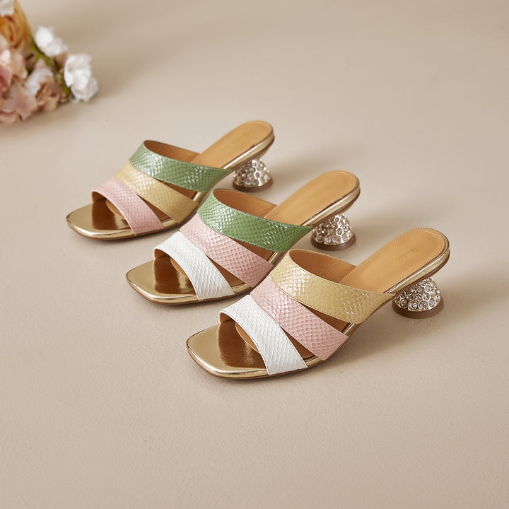 Saviera Color-Block Mules