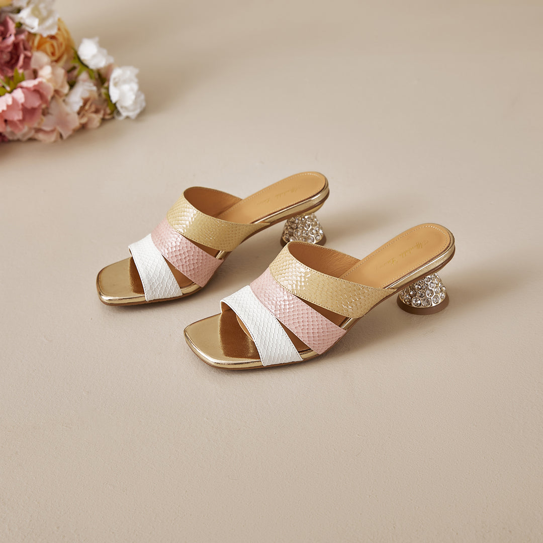 Saviera Color-Block Mules