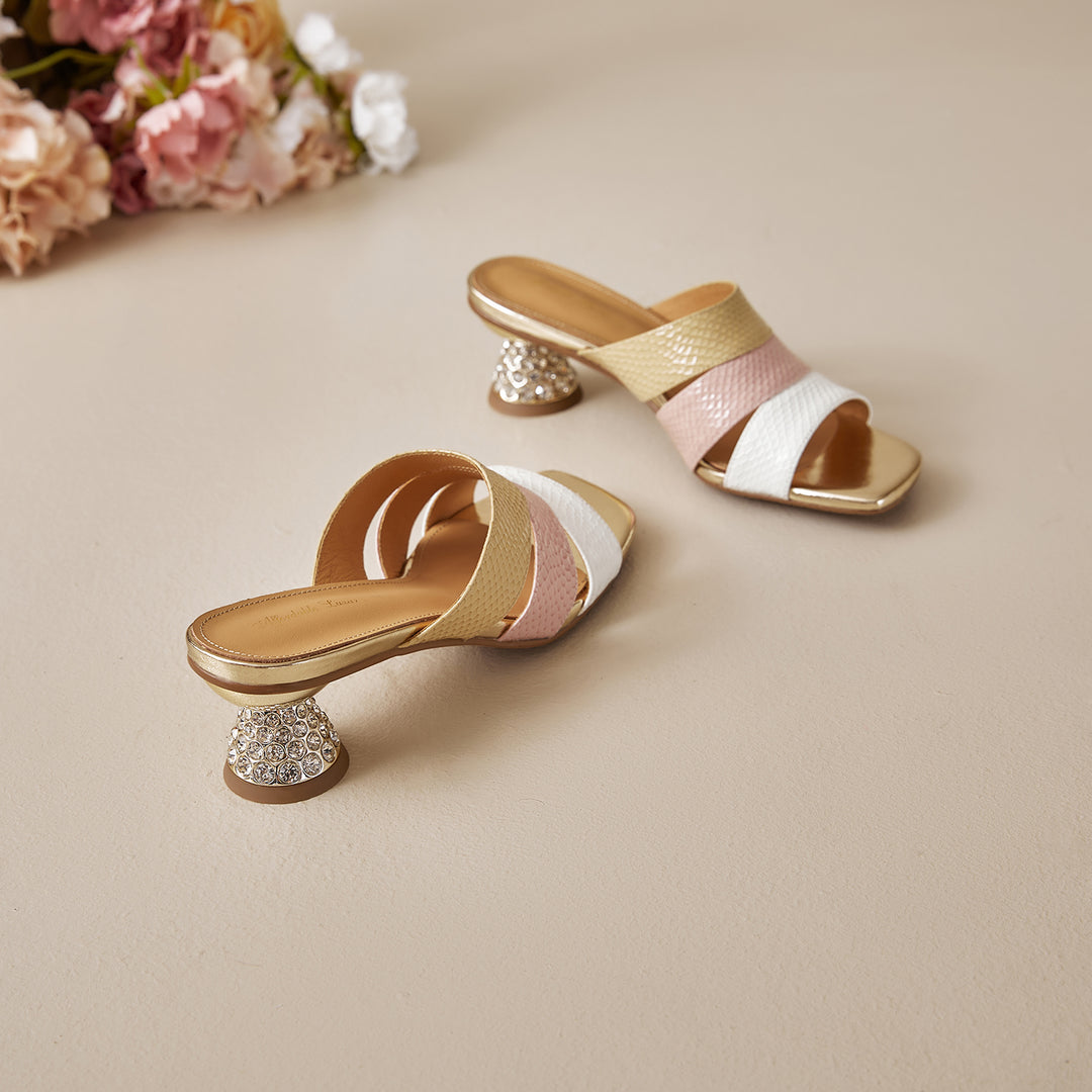 Saviera Color-Block Mules