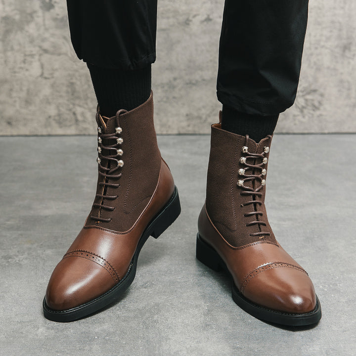 Yvano Stud-Brogue Boots