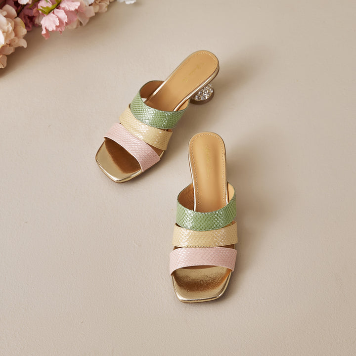 Saviera Color-Block Mules