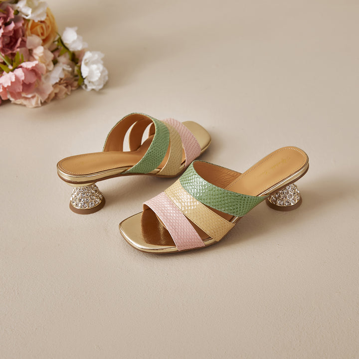 Saviera Color-Block Mules
