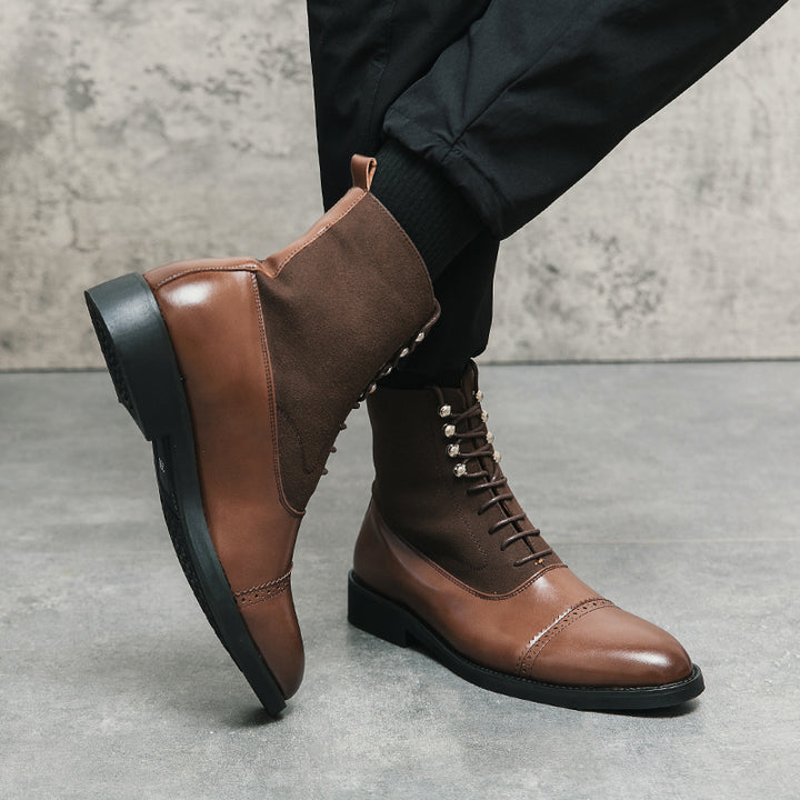 Yvano Stud-Brogue Boots